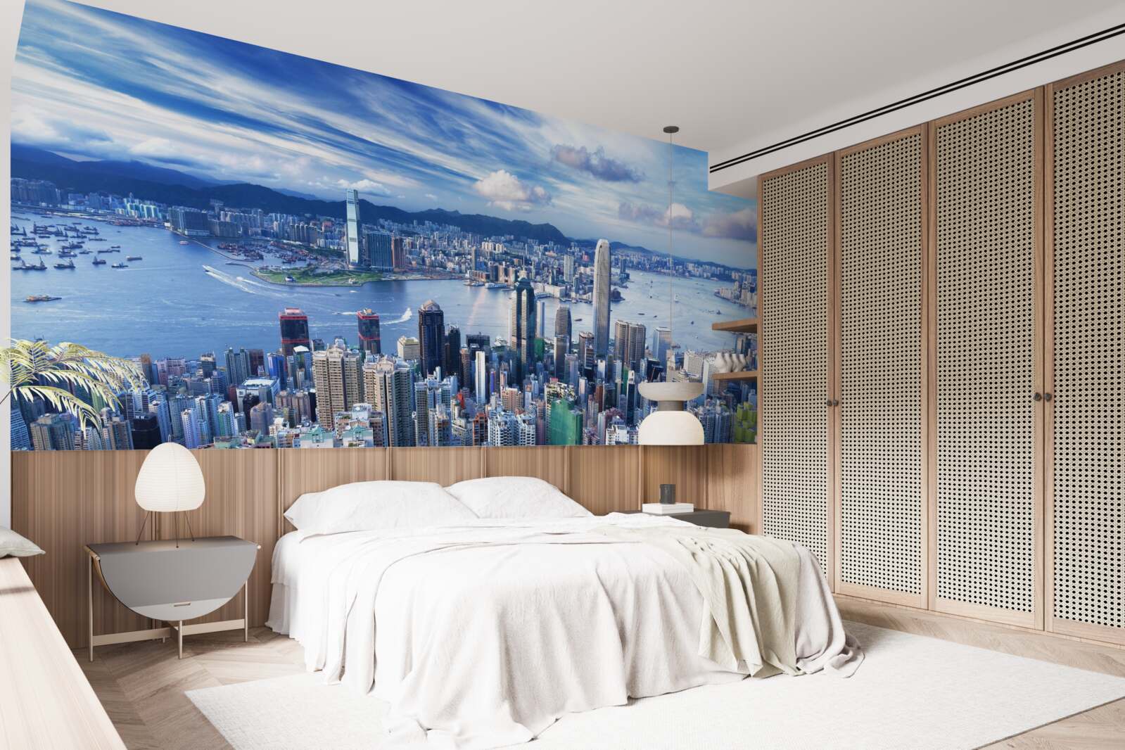 Фотошпалери хмарочоси в гавані вікторії