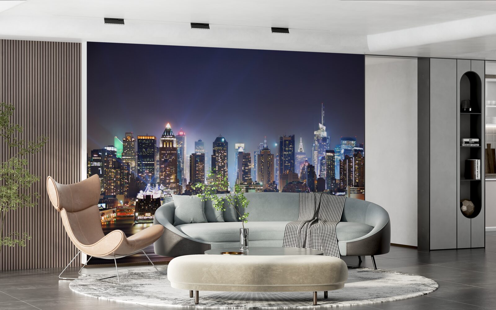 Фотошпалери хмарочоси великого міста вночі