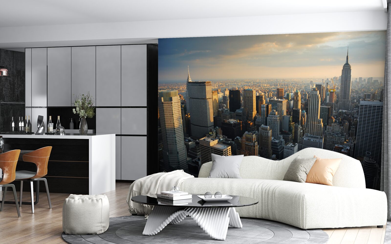 Фотошпалери хмарочоси нью-йорка в момент народження дня