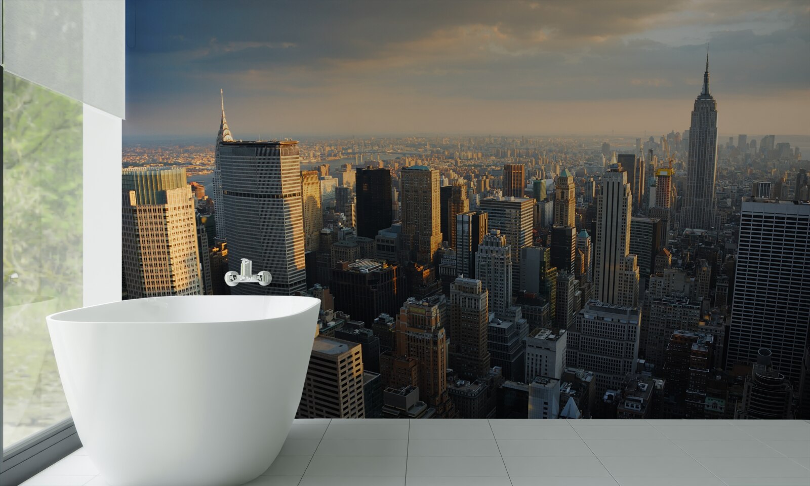 Фотошпалери хмарочоси нью-йорка в момент народження дня