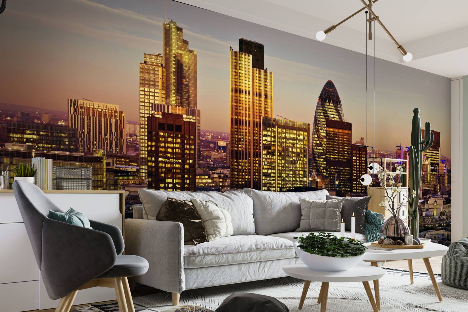 Фотошпалери Вогні золотого Лондона