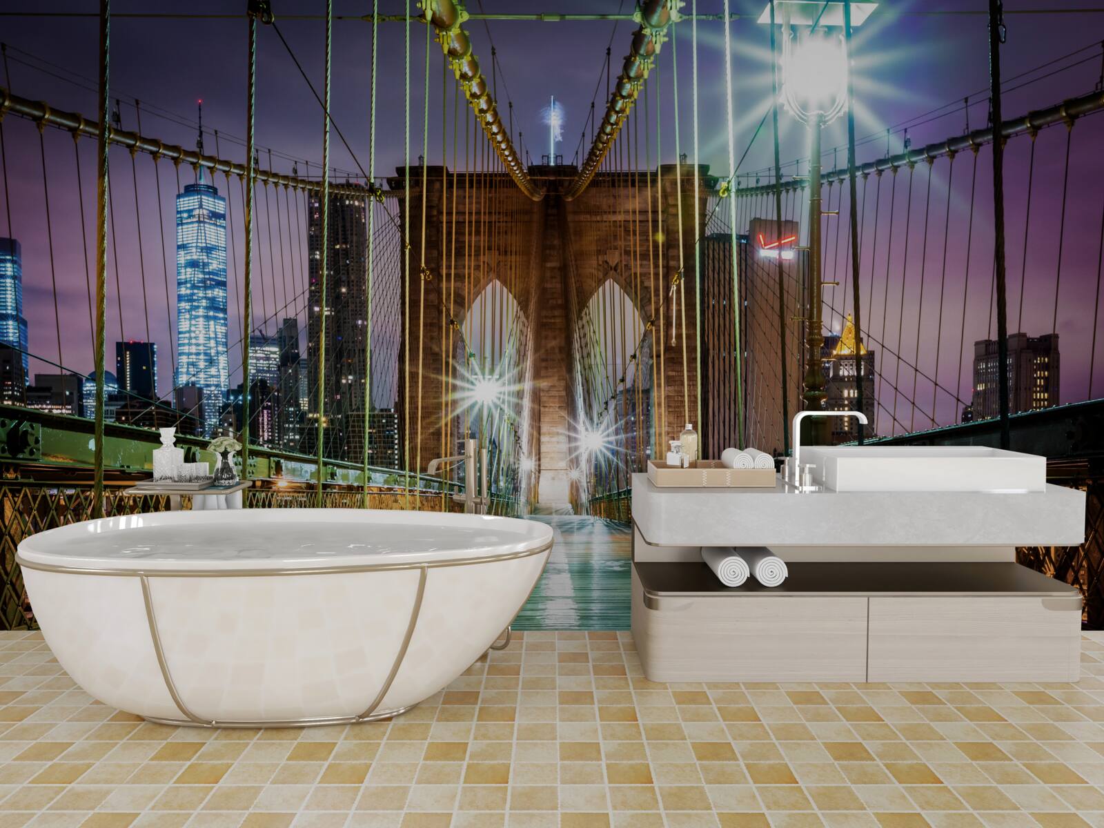 Фотошпалери Бруклінський міст для пішоходів