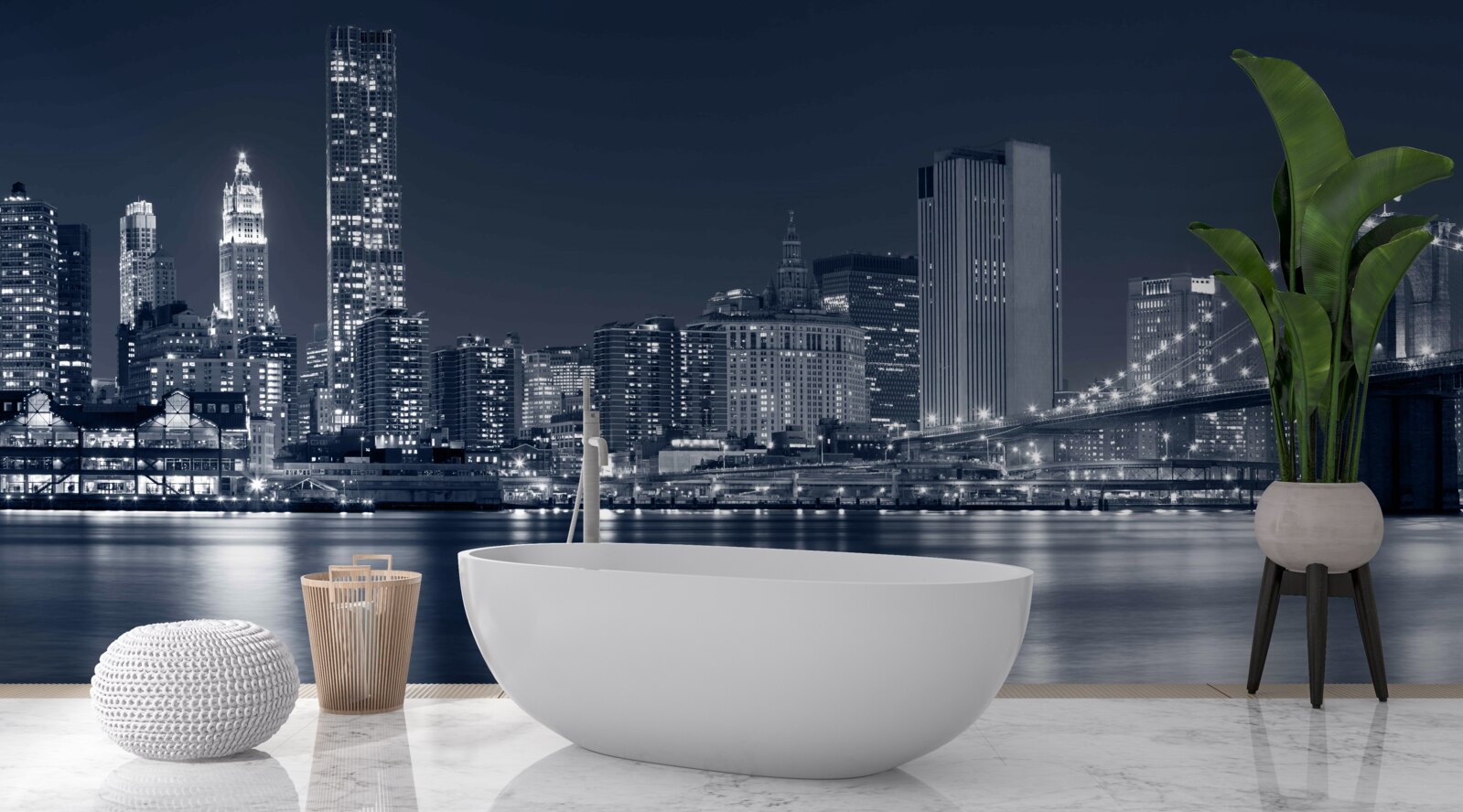 Фотошпалери вид на освітлене місто