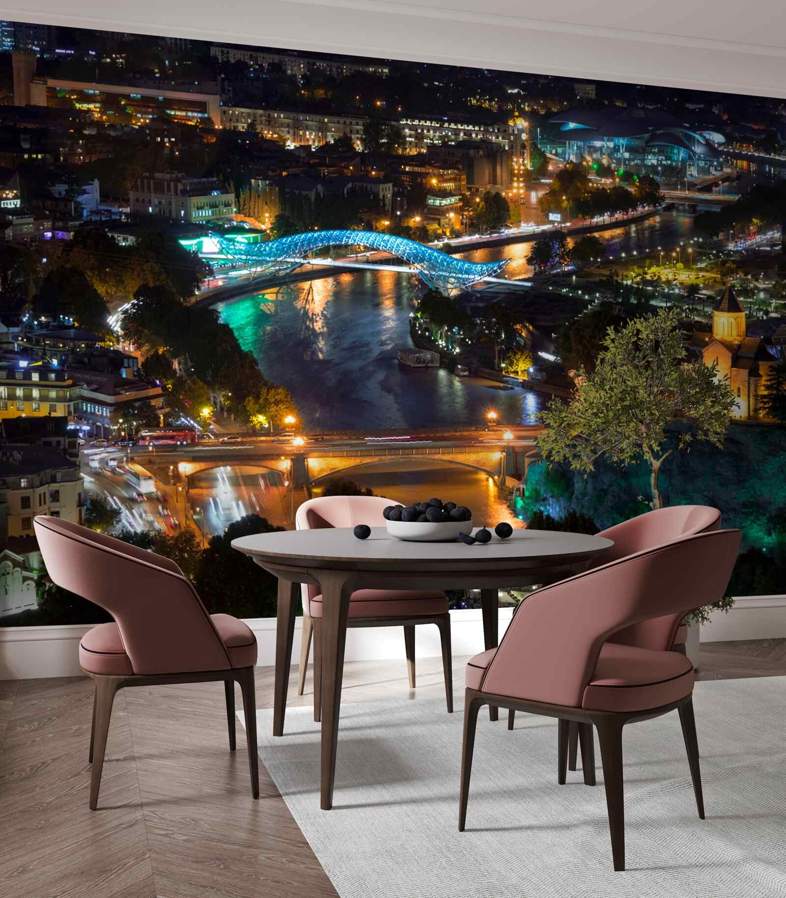 Фотошпалери сучасний тбілісі ввечері