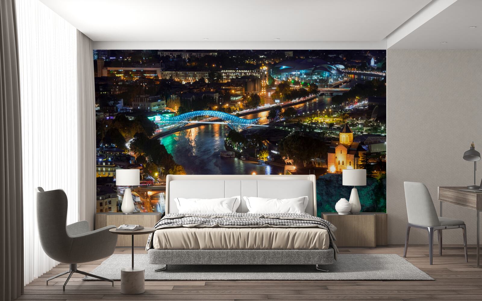 Фотошпалери сучасний тбілісі ввечері