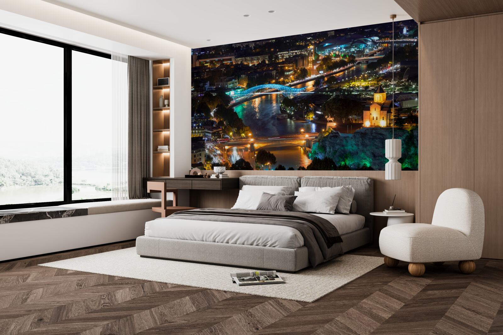 Фотошпалери сучасний тбілісі ввечері