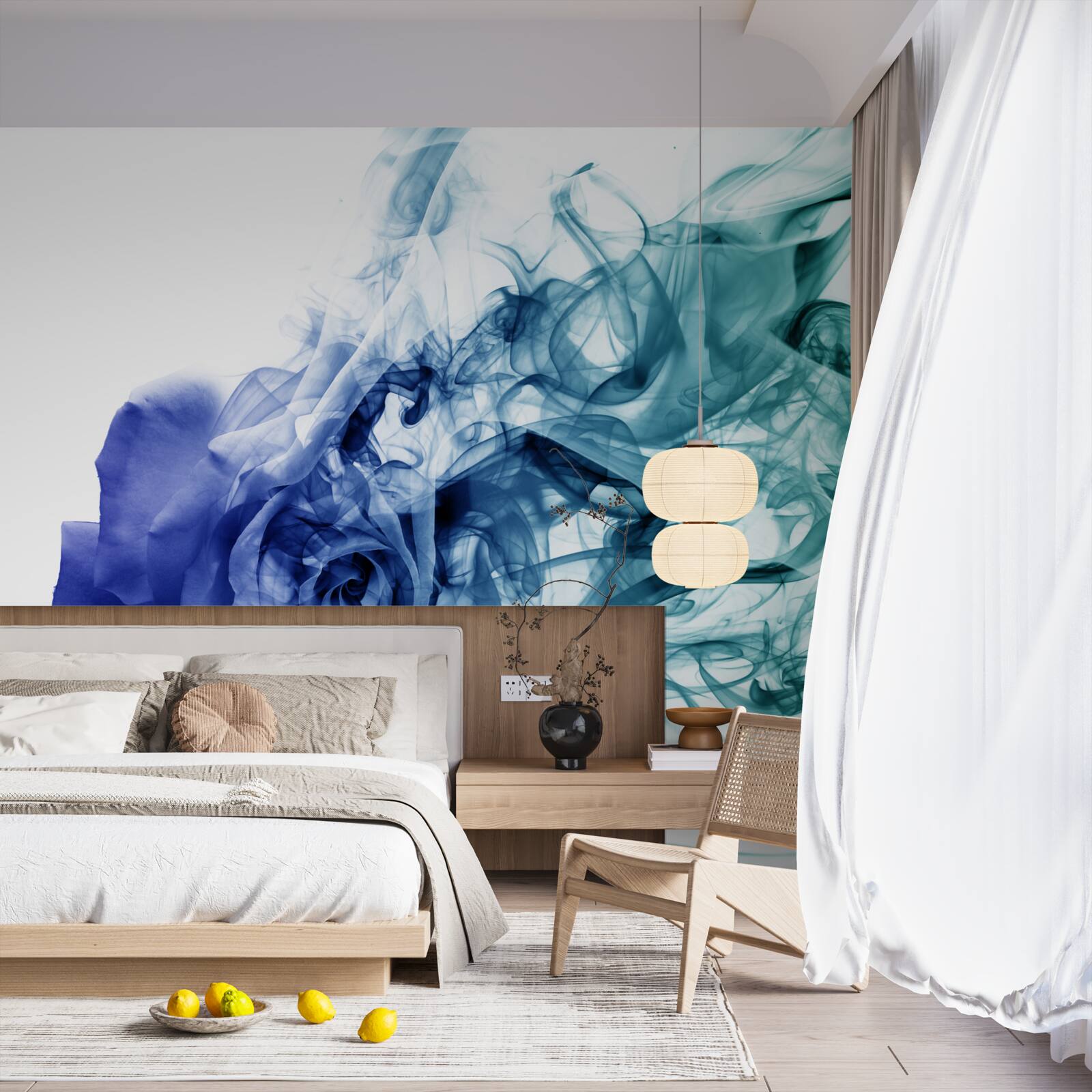 Фотошпалери блакитна троянда в серпанку небесної блакиті