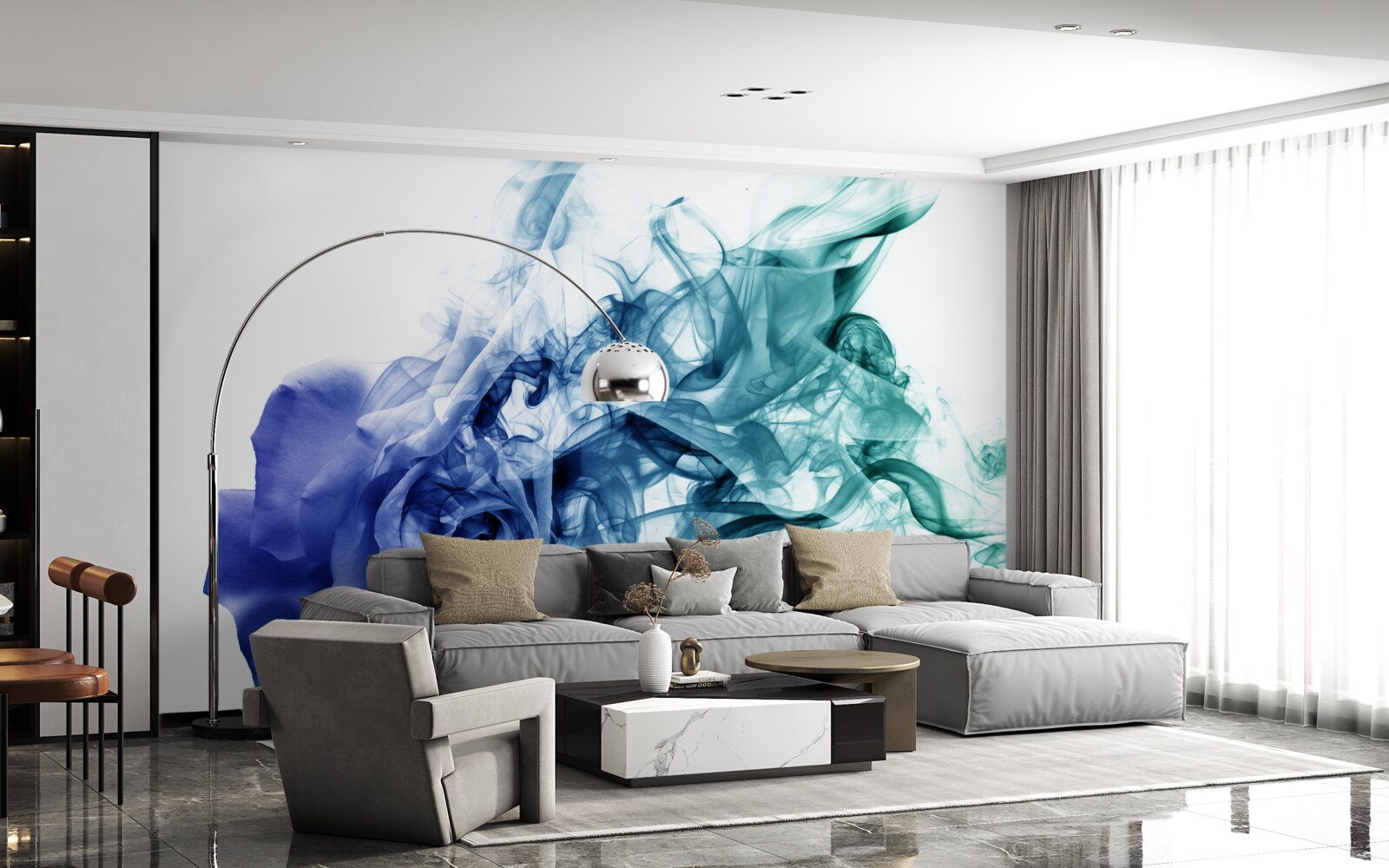 Фотошпалери блакитна троянда в серпанку небесної блакиті