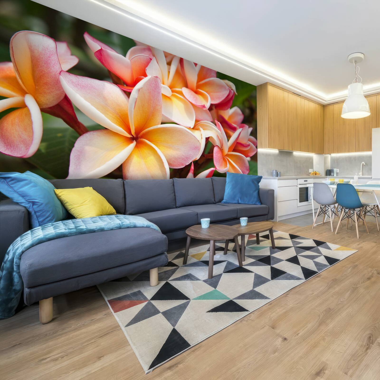 Фотошпалери франжипані з привабливими квітами