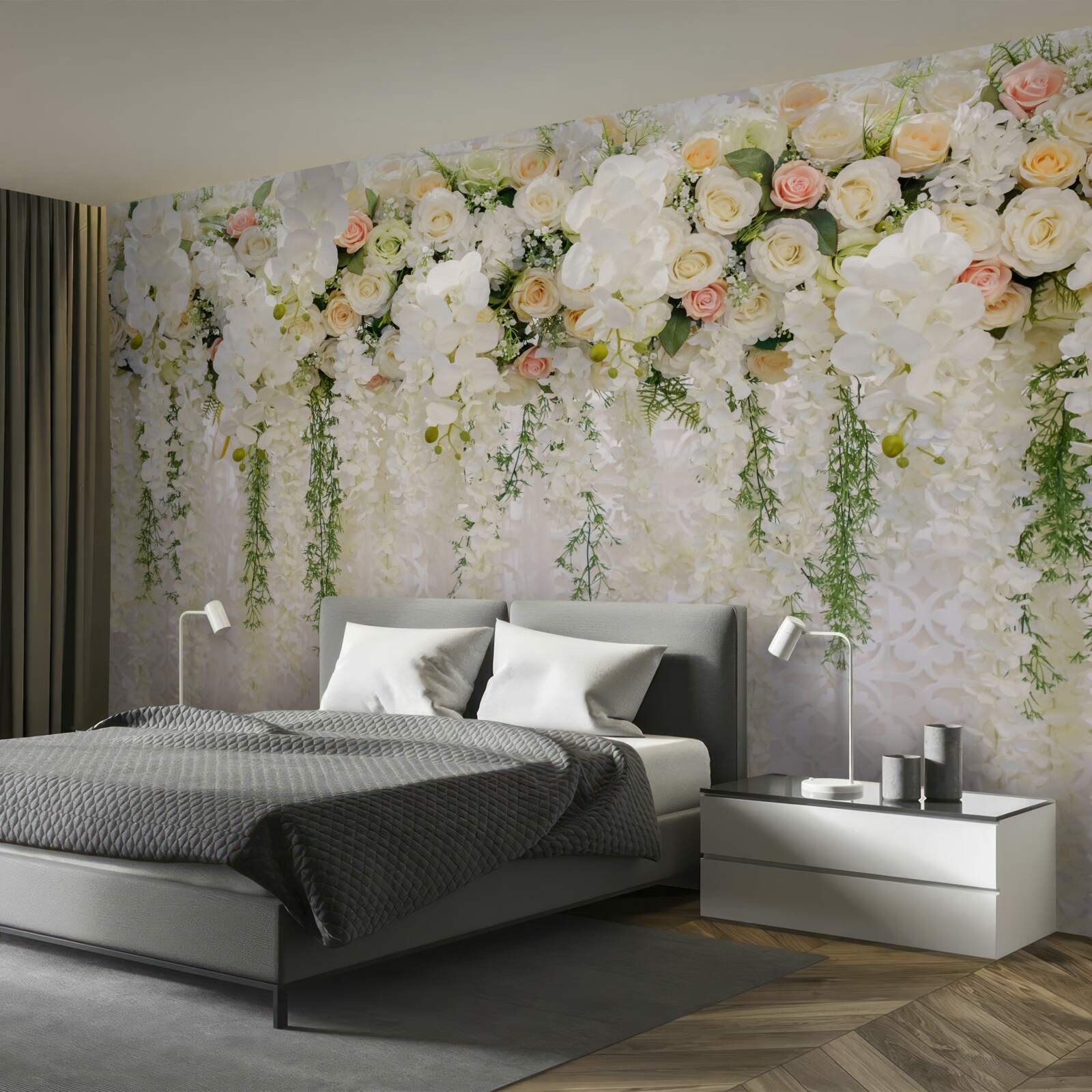 Фотошпалери композиція з ніжних квітів орхідей