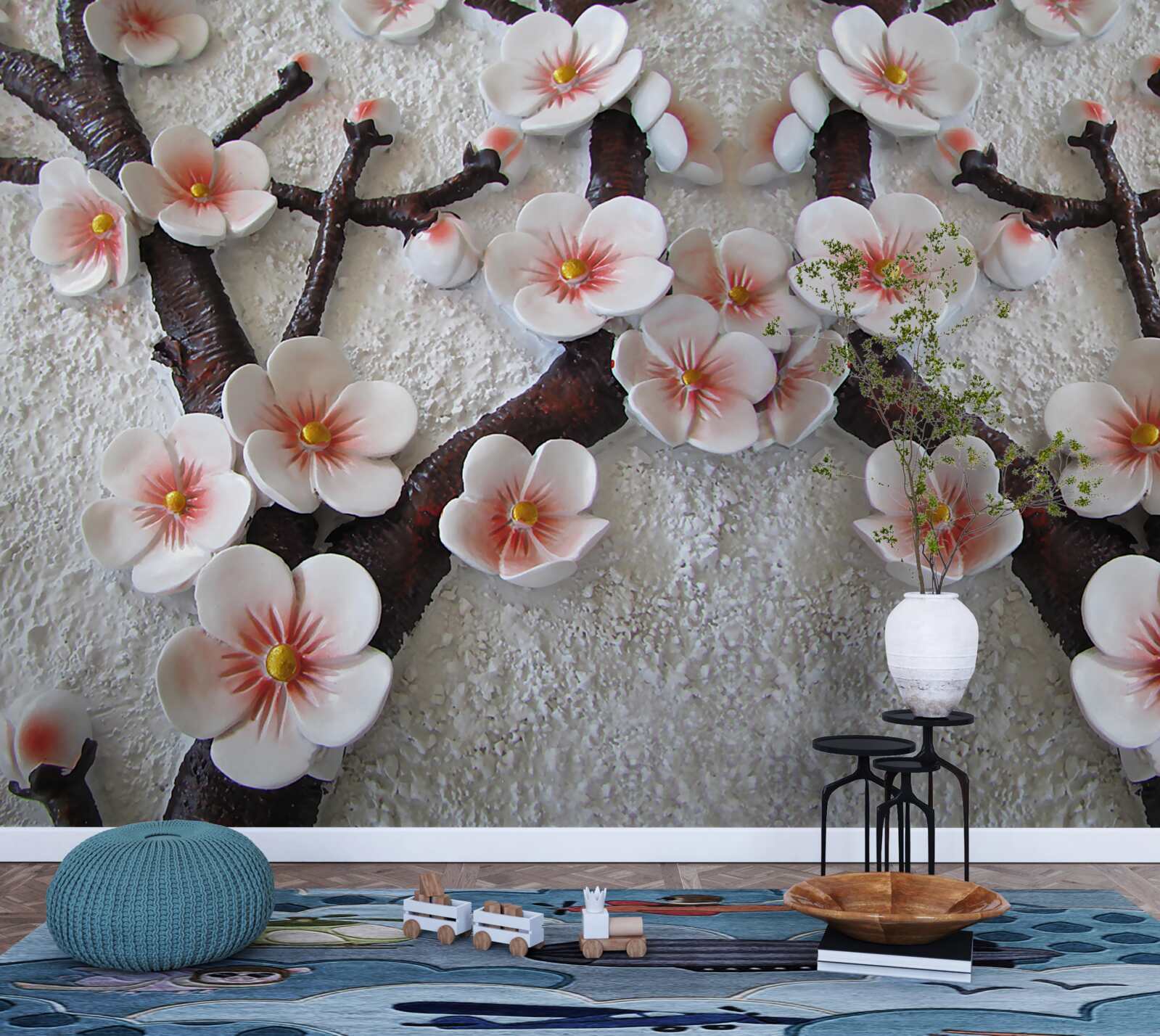 Фотошпалери сакура, змочена квітучою гілкою