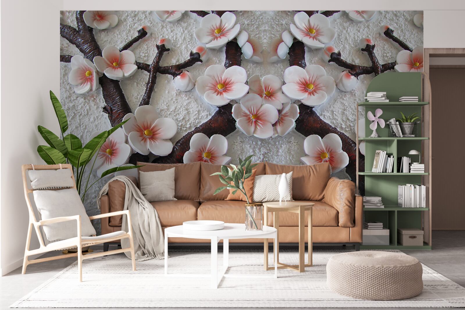 Фотошпалери сакура, змочена квітучою гілкою