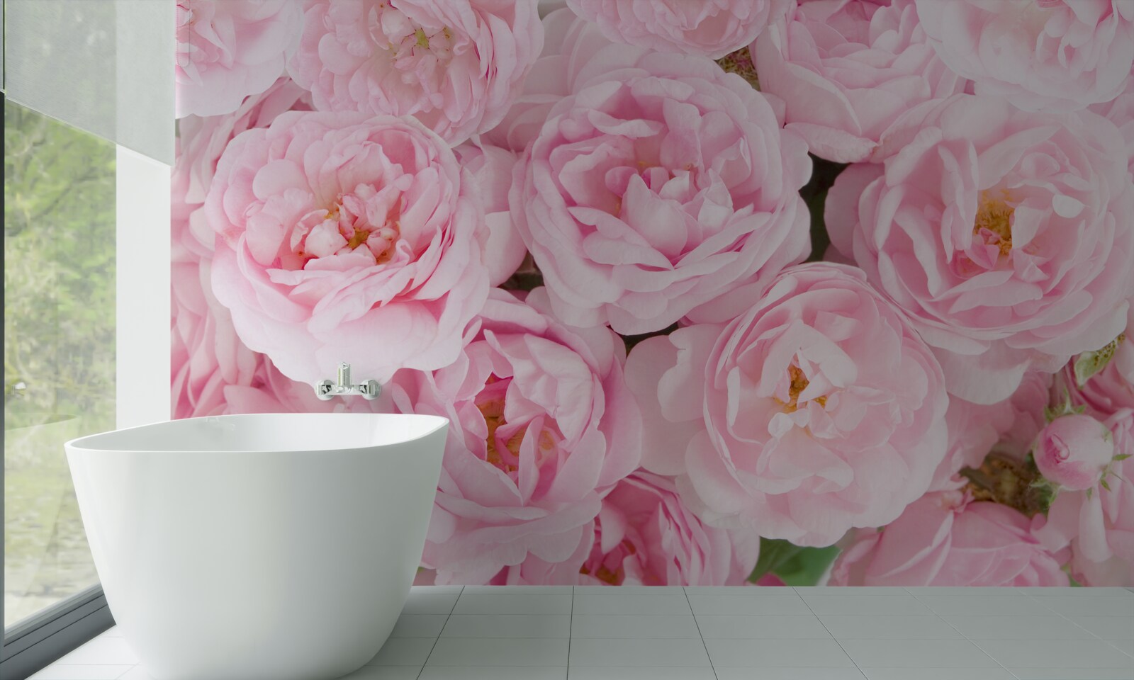 Фотошпалери рожеві троянди, зібрані в букет чайного кольору