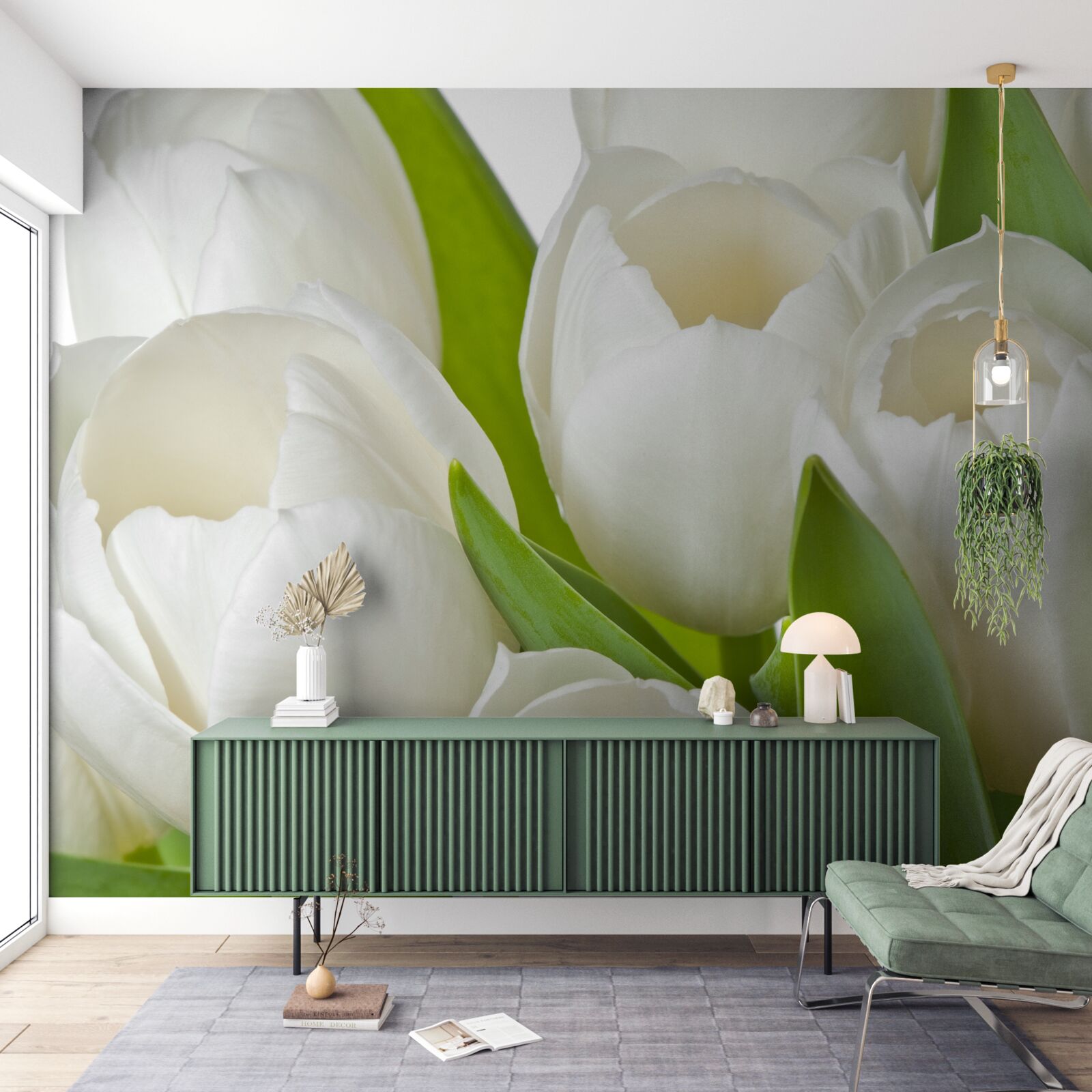 Фотошпалери чудові яскраві тюльпани