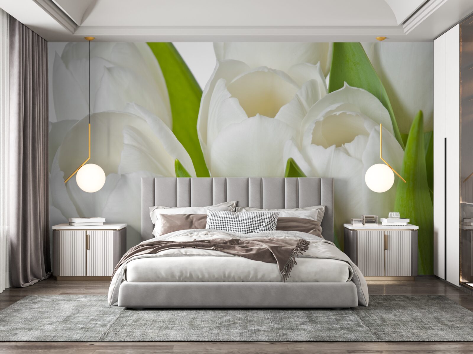 Фотошпалери чудові яскраві тюльпани