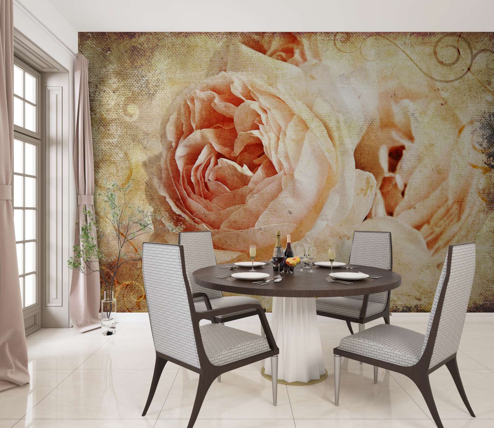 Фотошпалери вінтажні троянди