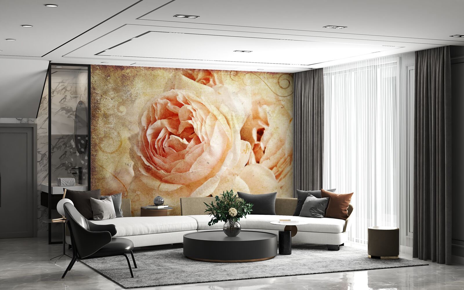 Фотошпалери вінтажні троянди