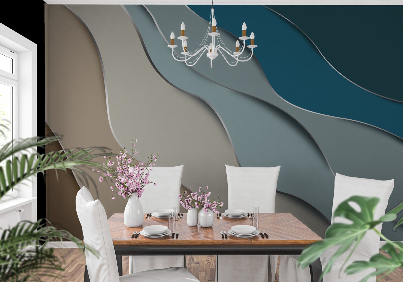 Фотошпалери пастельні кольори морського узбережжя