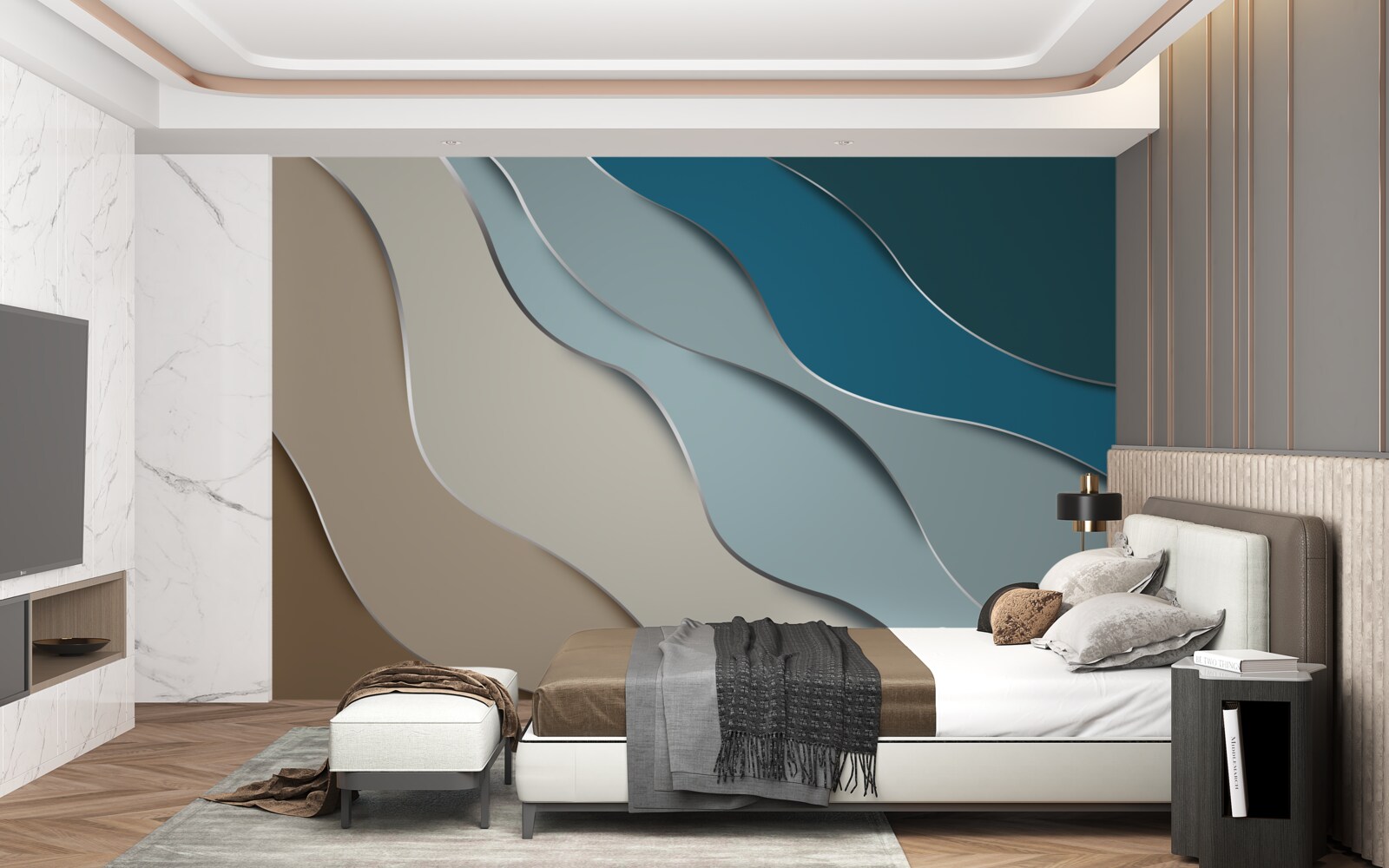 Фотошпалери пастельні кольори морського узбережжя