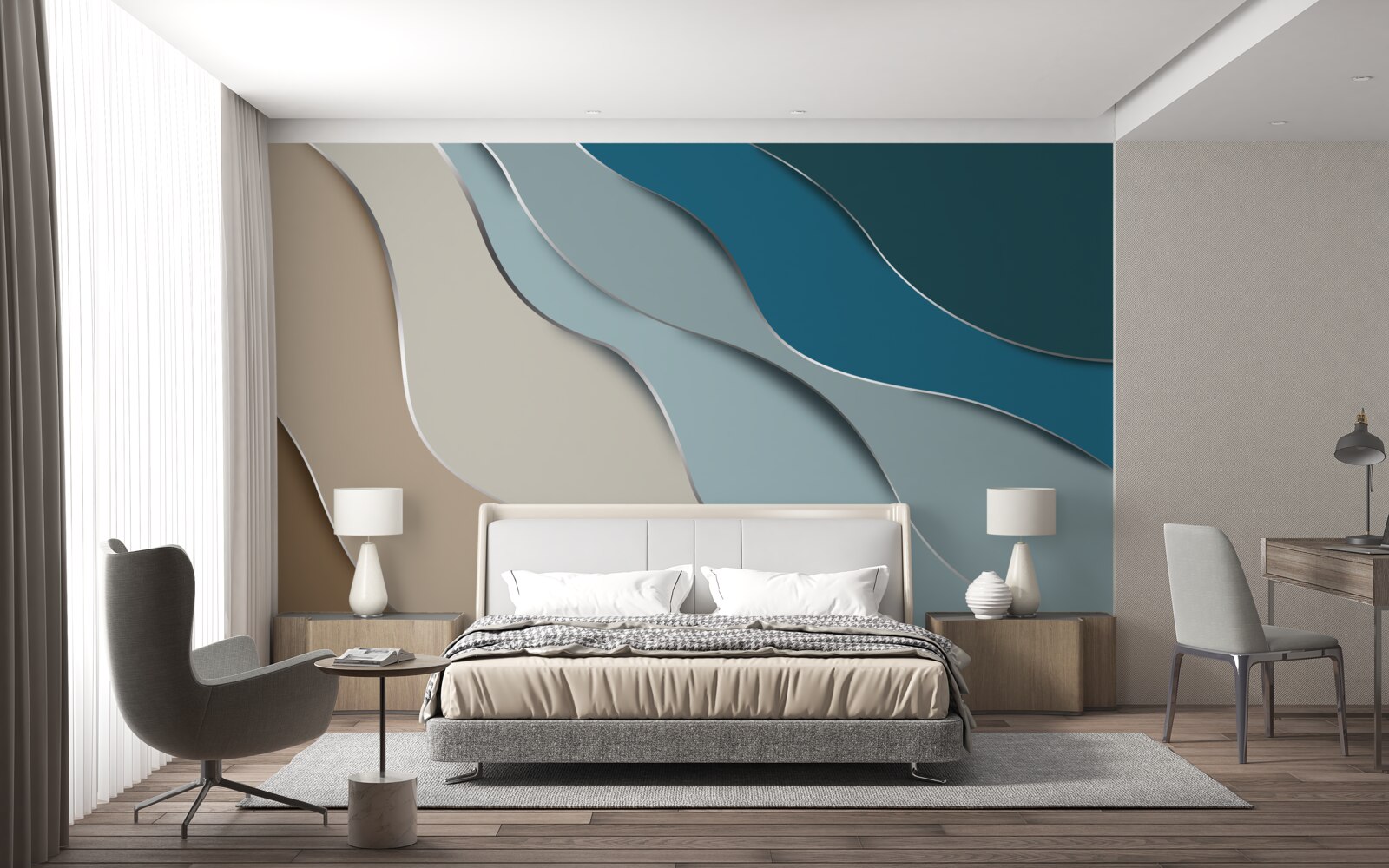 Фотошпалери пастельні кольори морського узбережжя