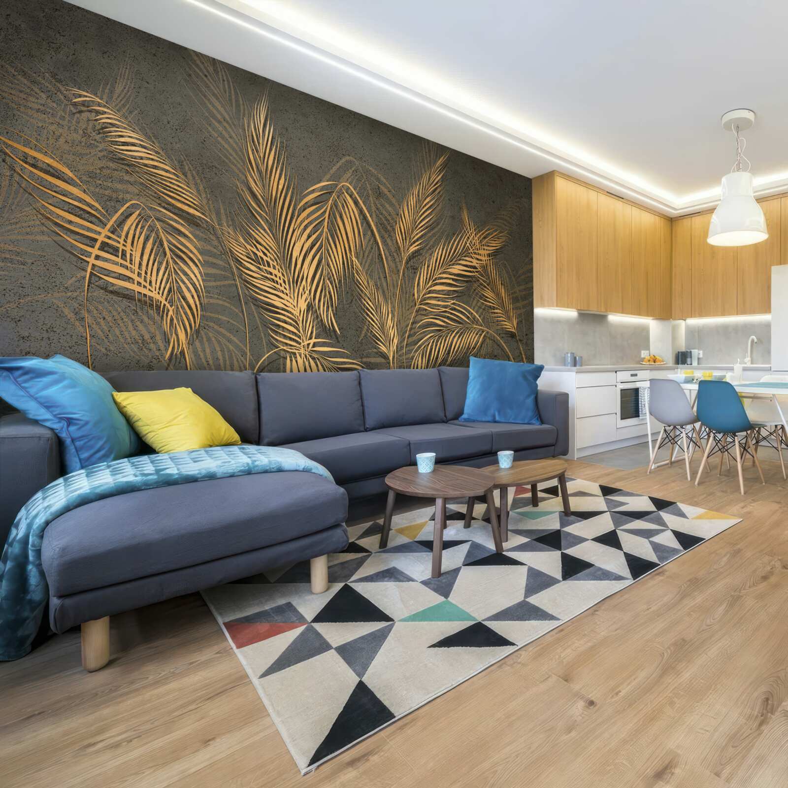 Фотошпалери просяне колосся в золотистому світлі