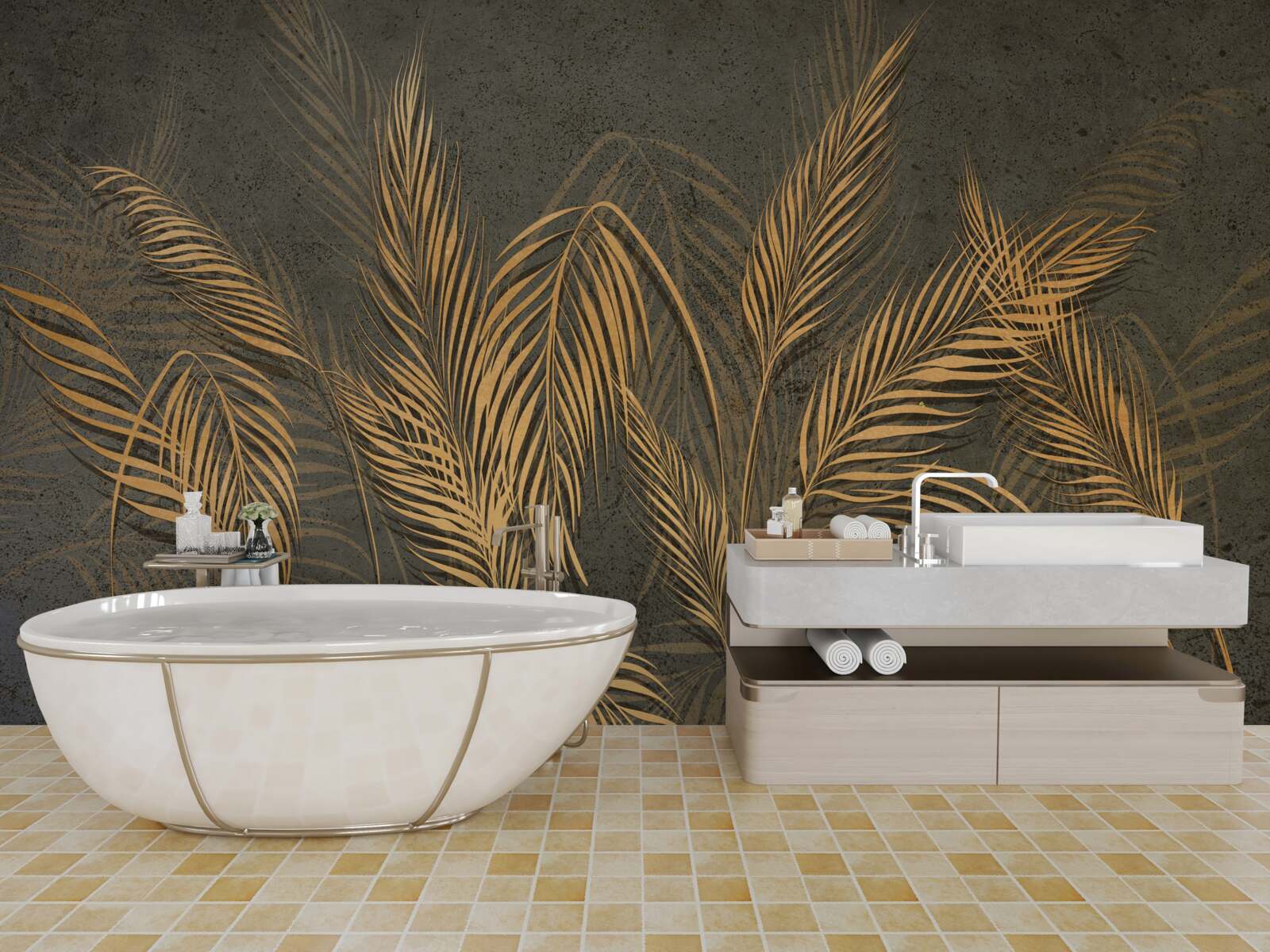 Фотошпалери просяне колосся в золотистому світлі