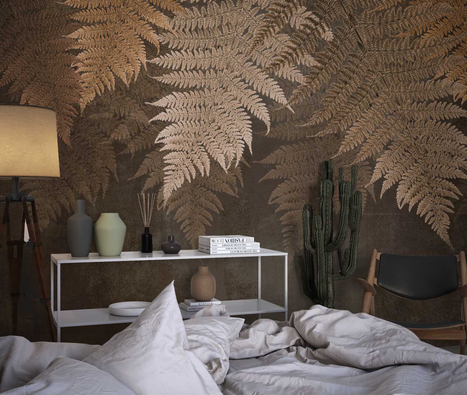 Фотошпалери густе листя папороті восени