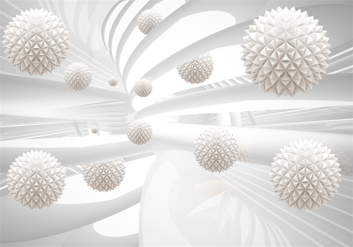 Фотошпалери гострі кульки, що летять у трубці