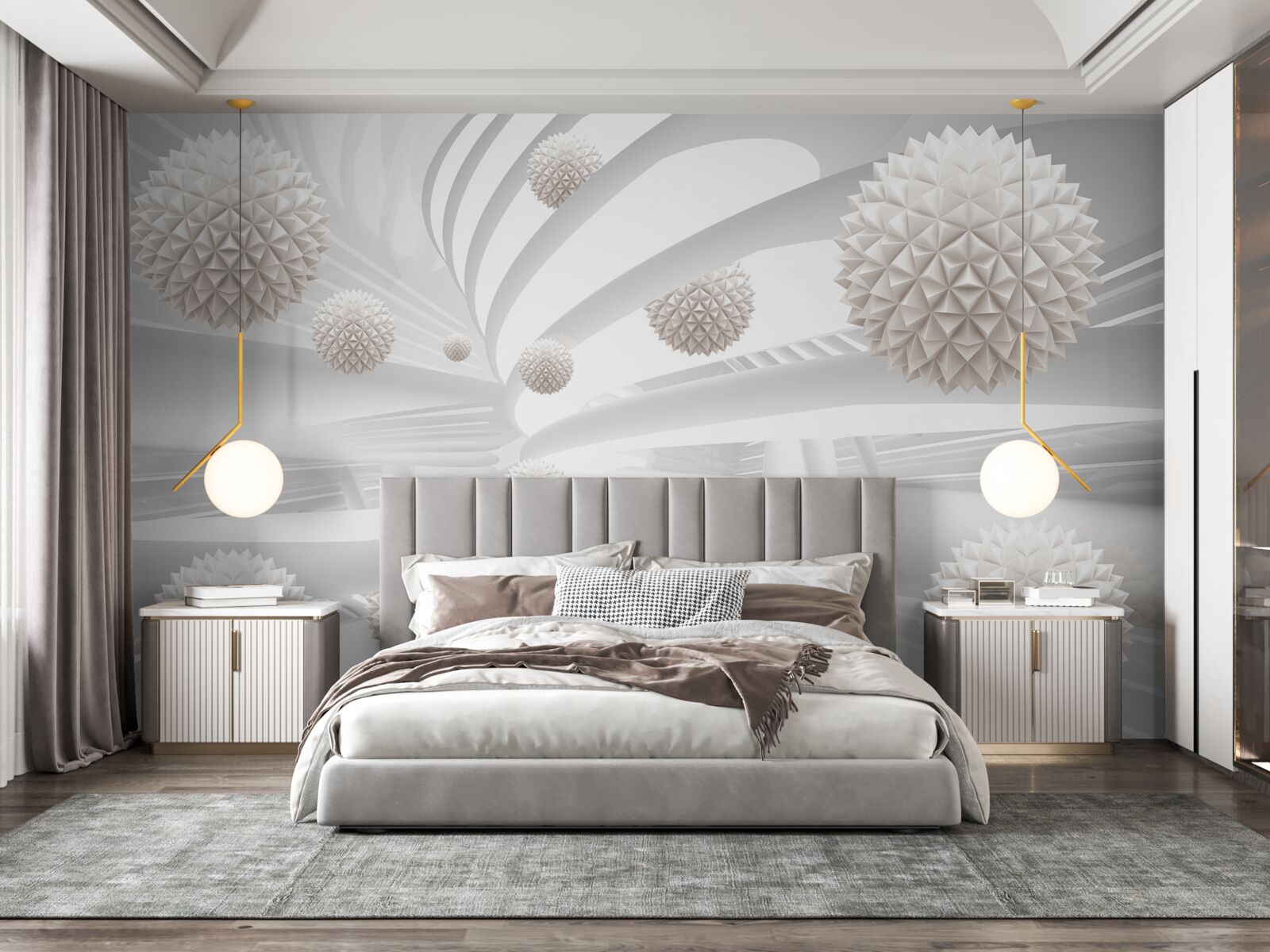 Фотошпалери гострі кульки, що летять у трубці