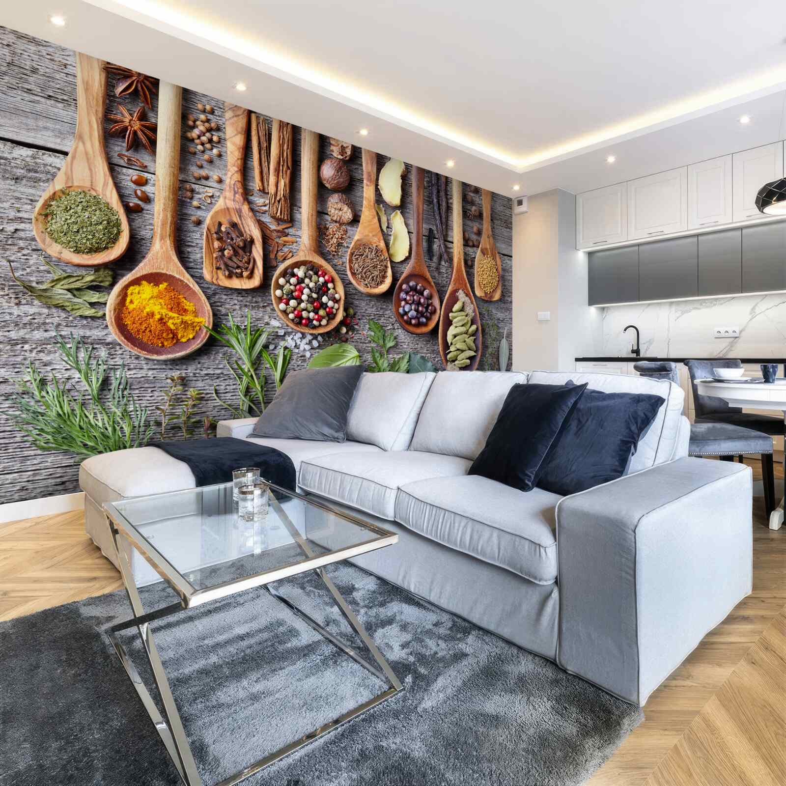 Фотошпалери різнокольорові спеції, що випромінюють аромат