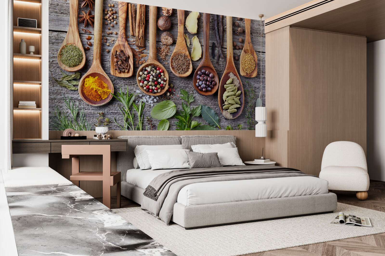 Фотошпалери різнокольорові спеції, що випромінюють аромат