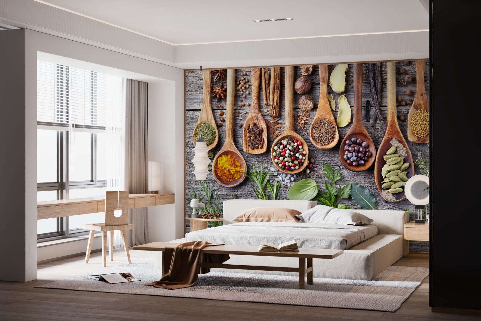 Фотошпалери різнокольорові спеції, що випромінюють аромат