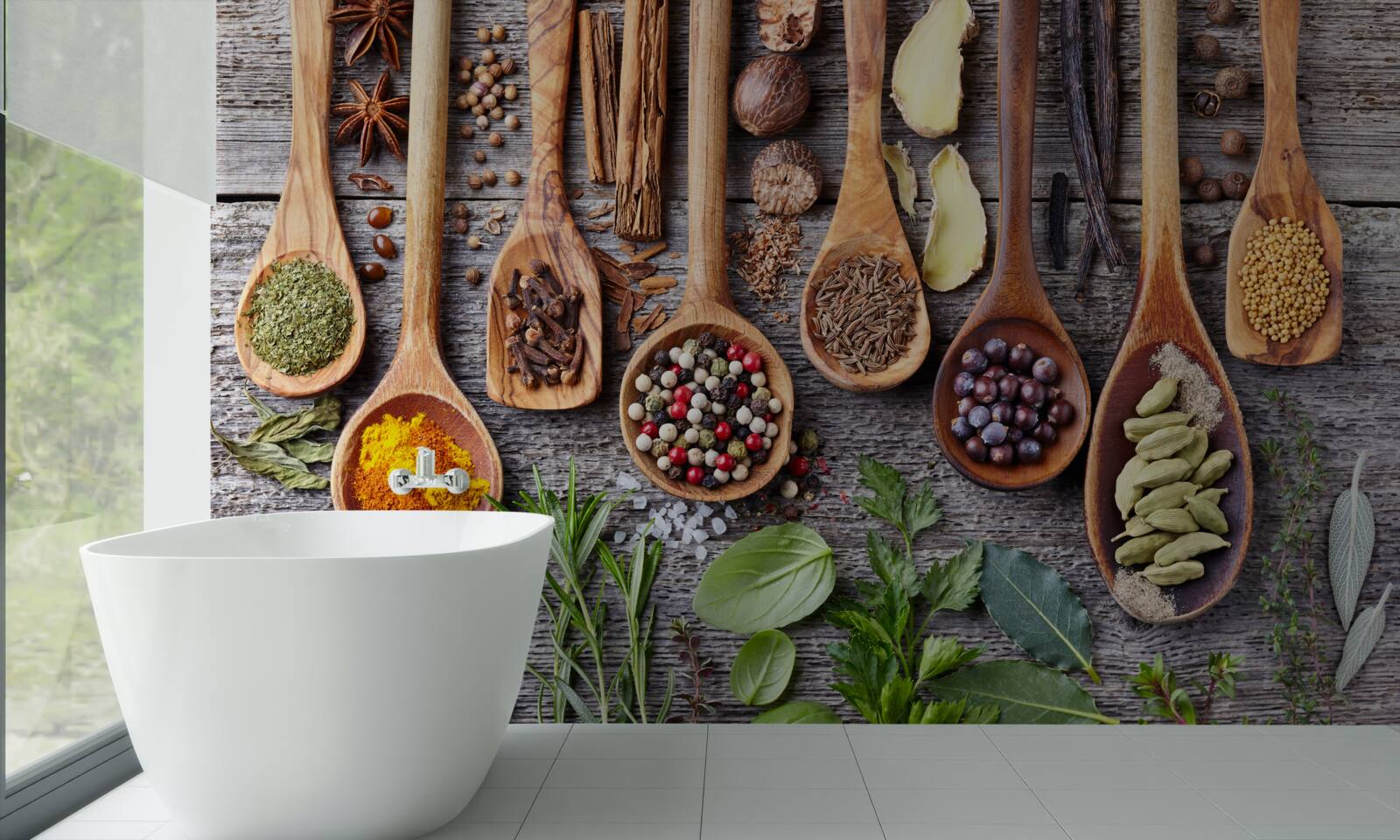 Фотошпалери різнокольорові спеції, що випромінюють аромат