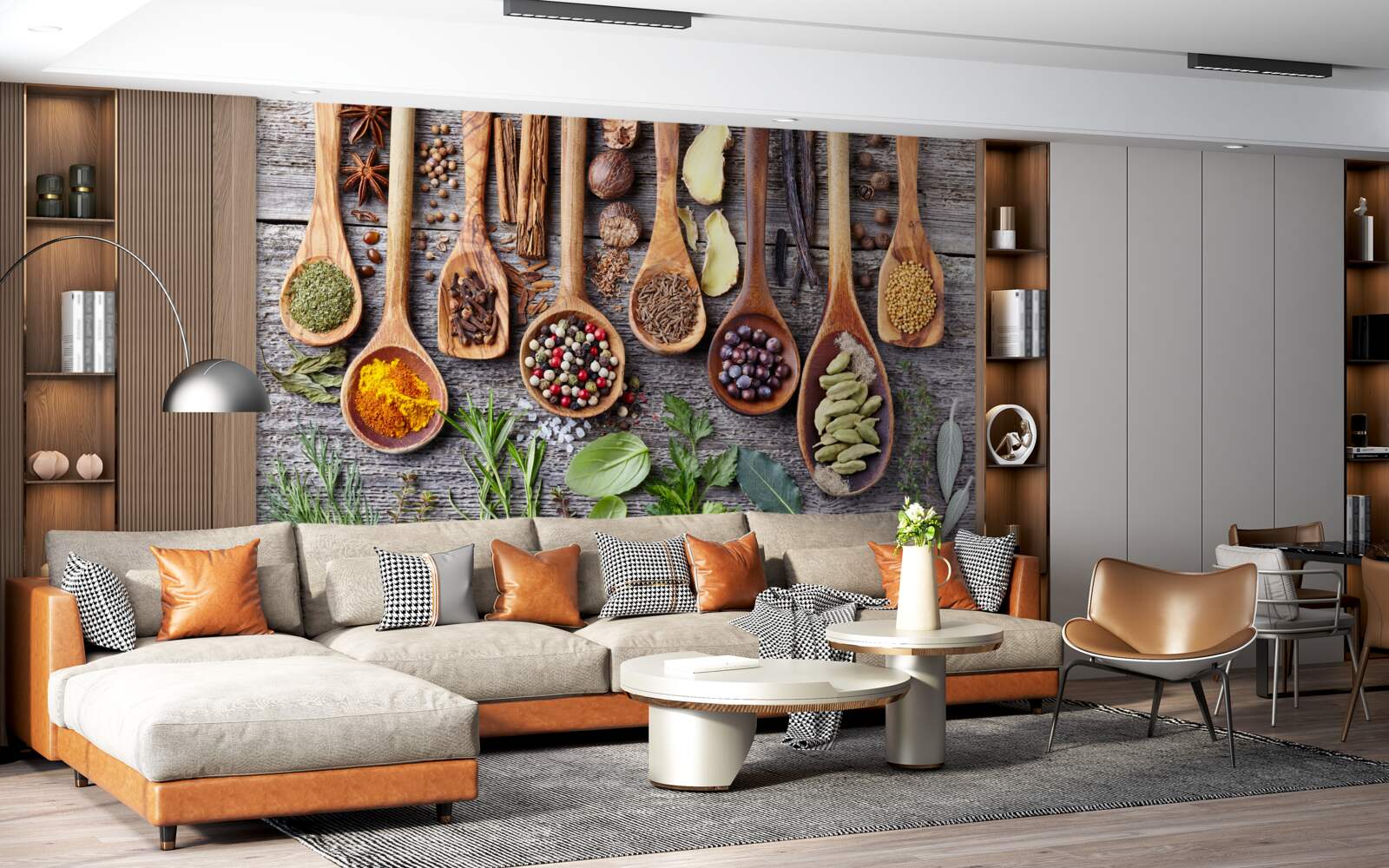 Фотошпалери різнокольорові спеції, що випромінюють аромат