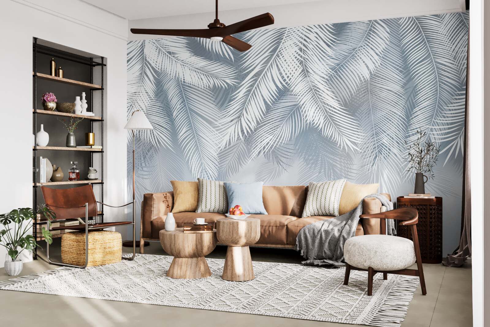 Фотошпалери пір'ясте листя, що звисає