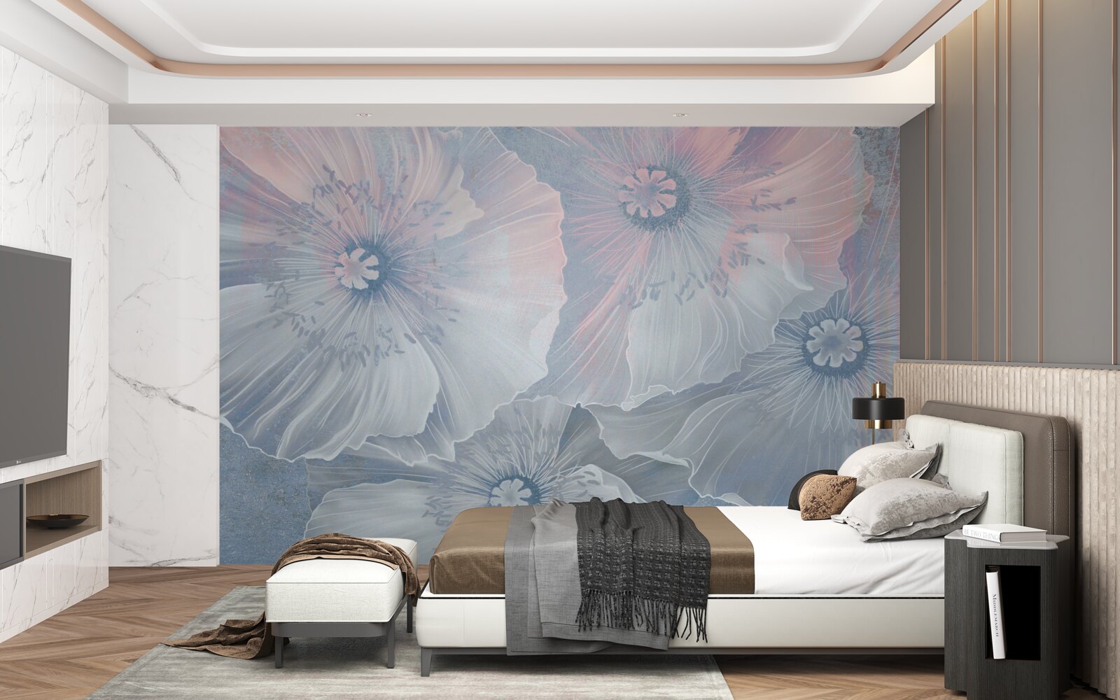 Фотошпалери фонове зображення з маками, що змінюють колір, як хамелеони