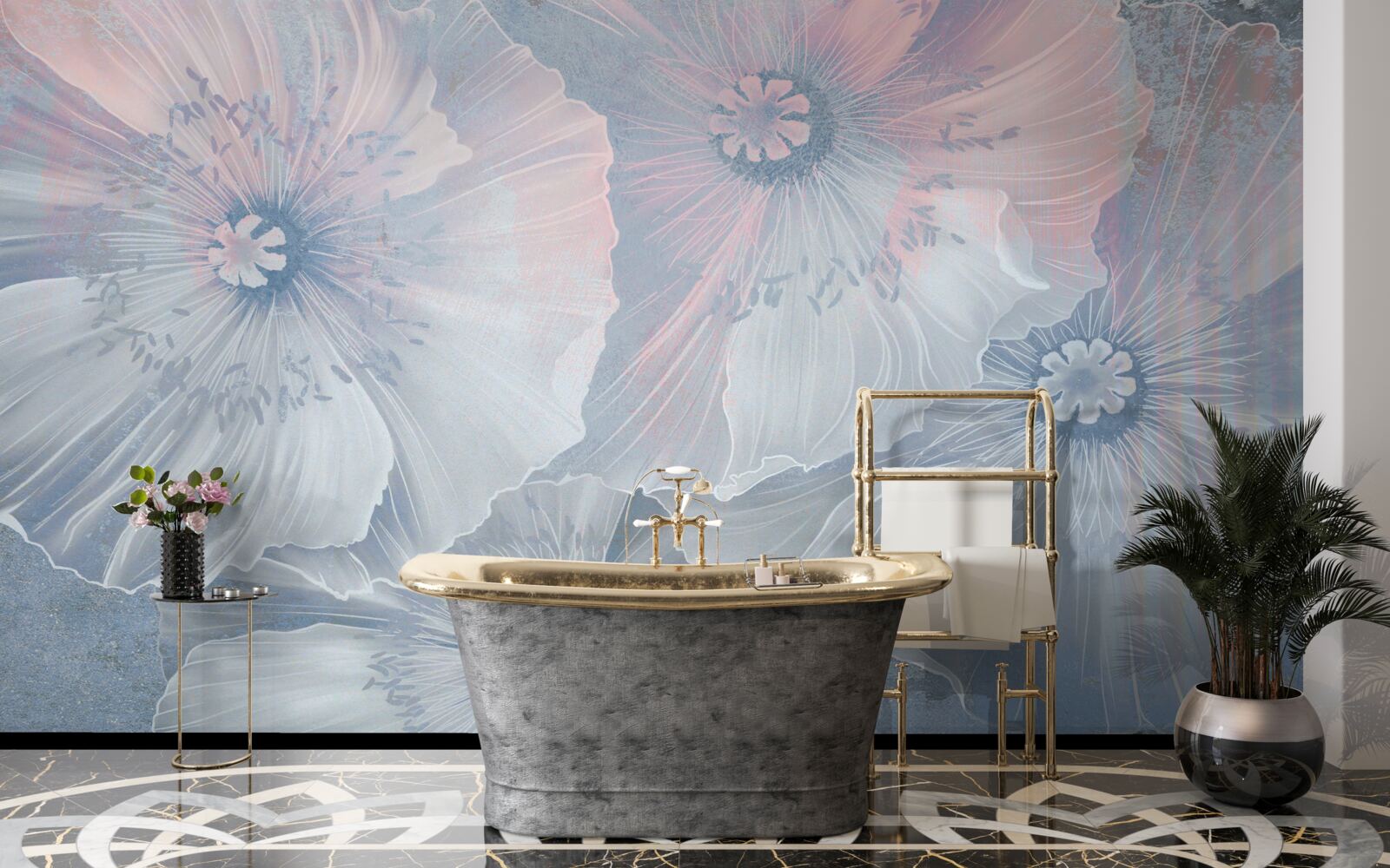 Фотошпалери фонове зображення з маками, що змінюють колір, як хамелеони