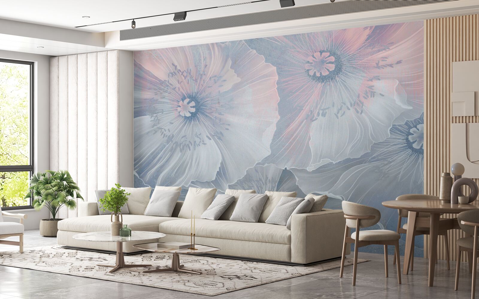 Фотошпалери фонове зображення з маками, що змінюють колір, як хамелеони