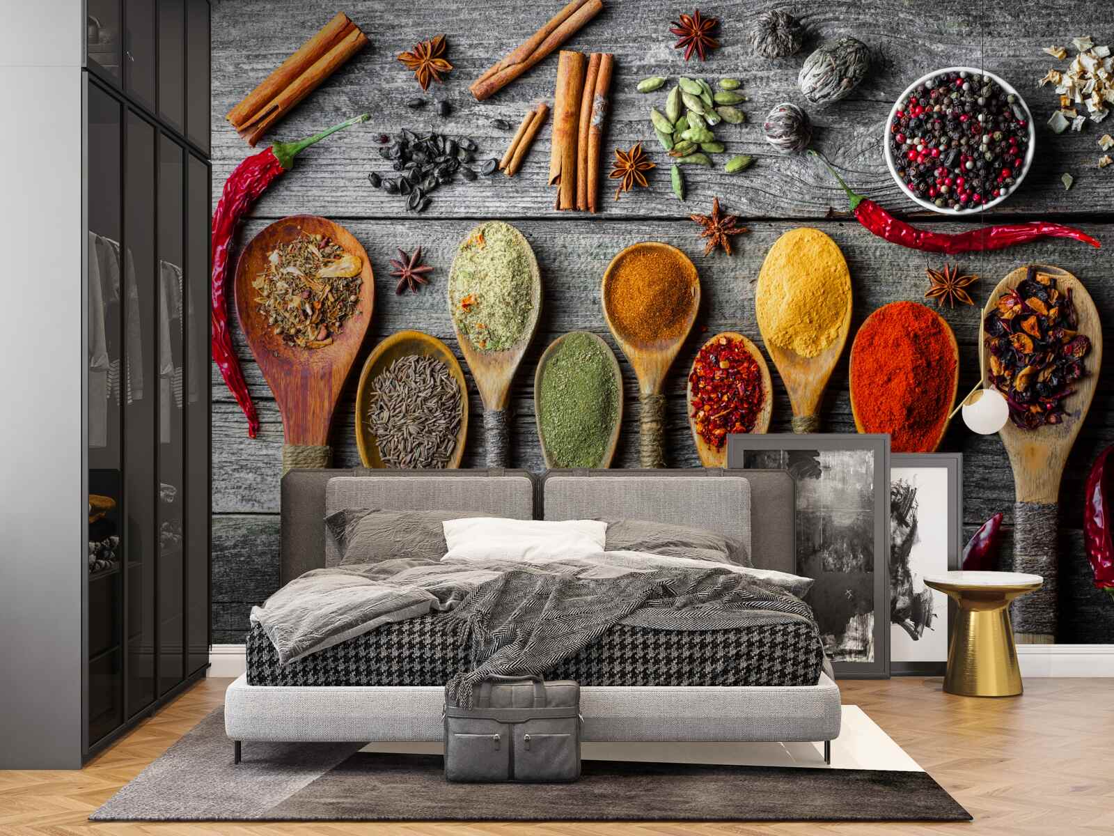 Фотошпалери легкі приправи в столових приборах