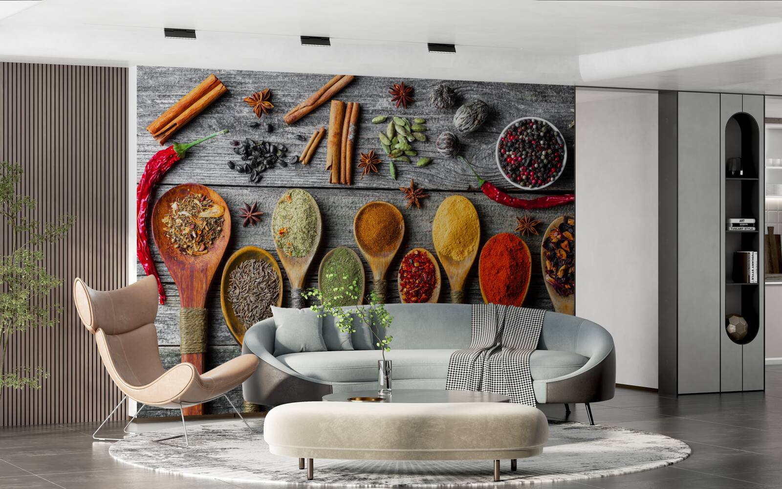 Фотошпалери легкі приправи в столових приборах