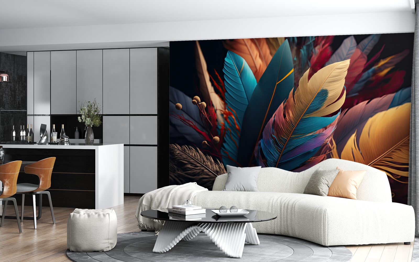 Фотошпалери екстравагантне абстрактне оперення