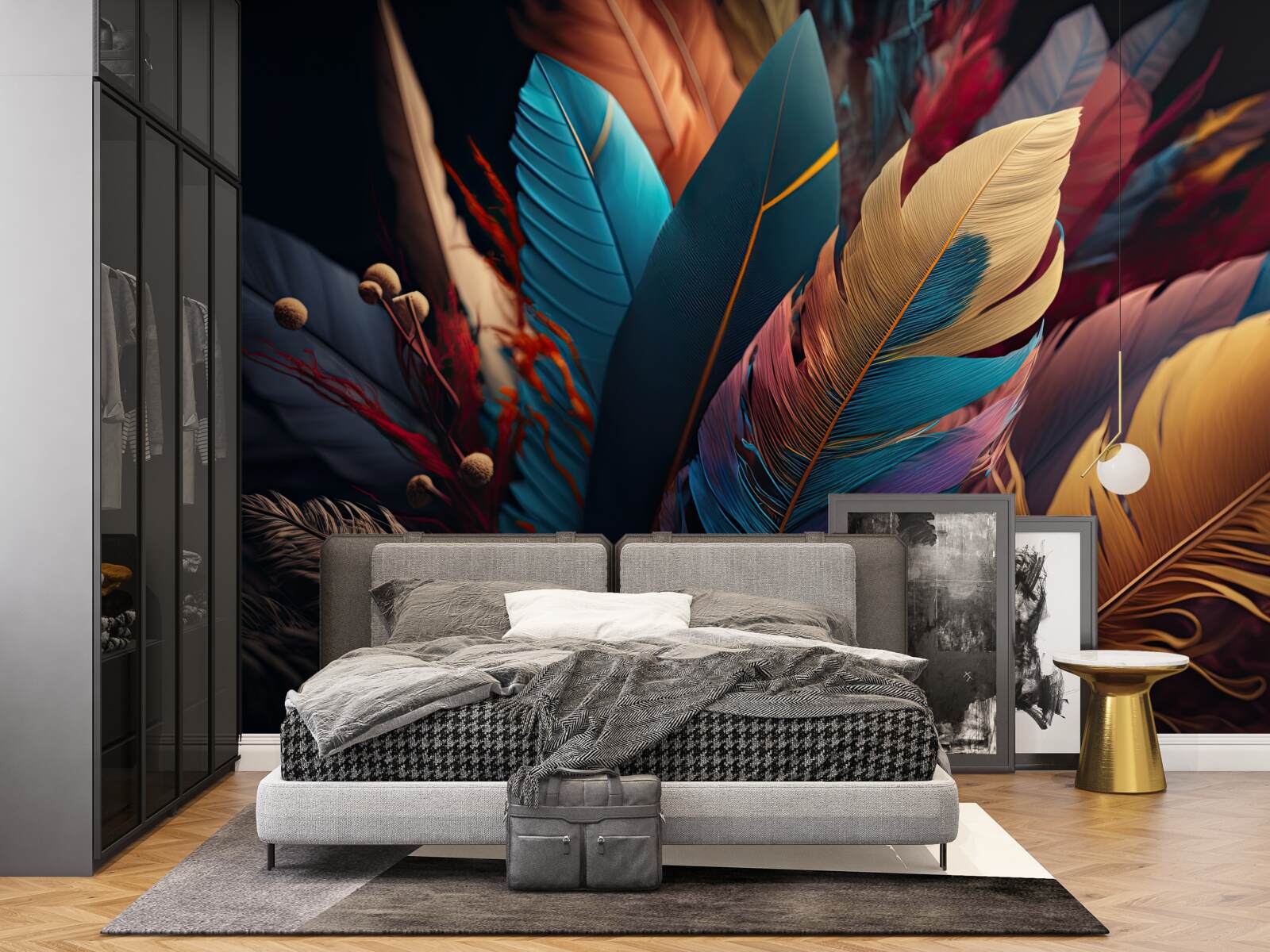 Фотошпалери екстравагантне абстрактне оперення