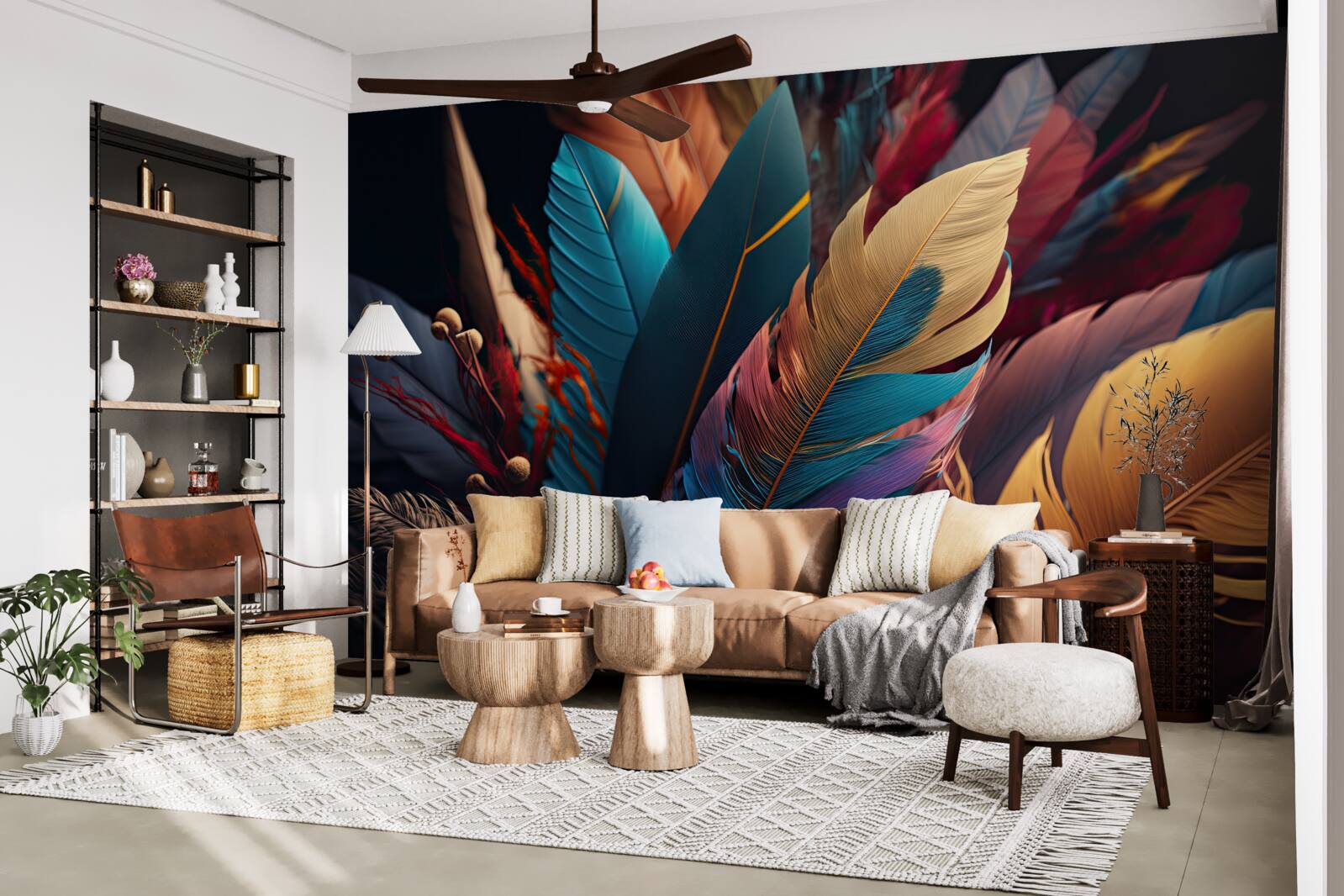 Фотошпалери екстравагантне абстрактне оперення