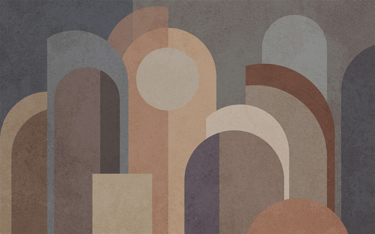 Фотошпалери абстрактне зображення осіннього лісу в сутінках