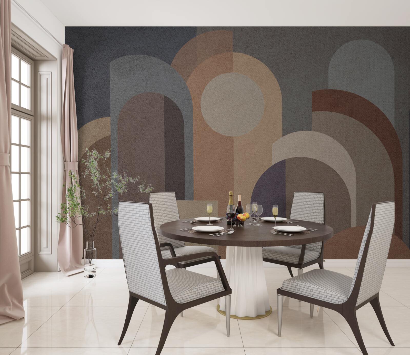 Фотошпалери абстрактне зображення осіннього лісу в сутінках