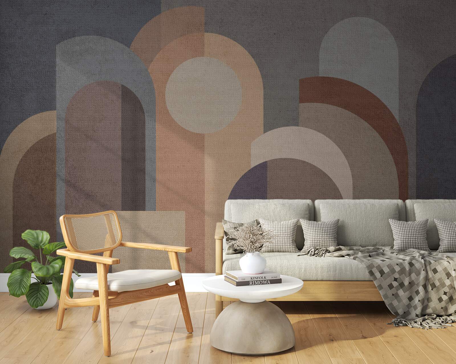 Фотошпалери абстрактне зображення осіннього лісу в сутінках