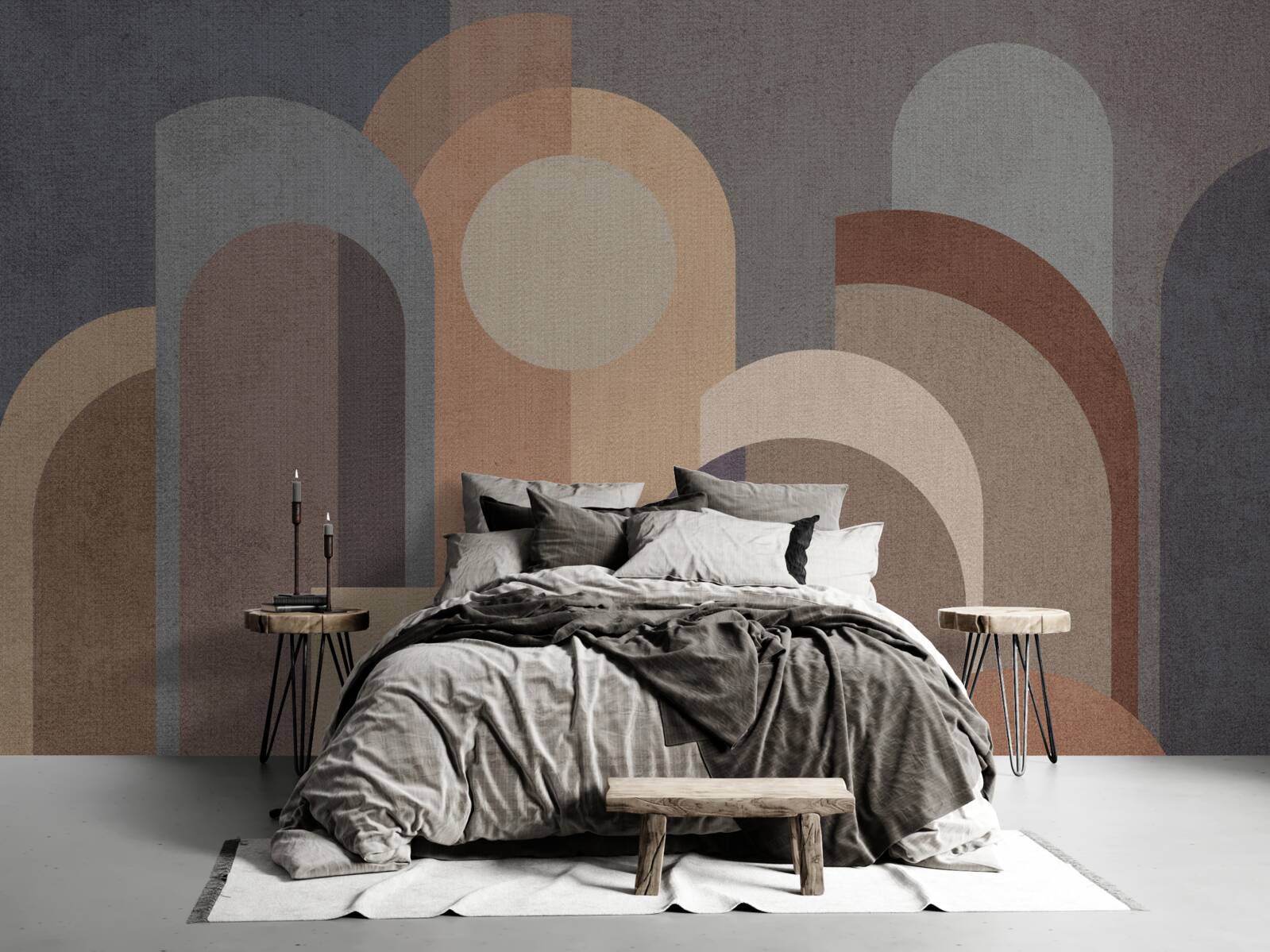 Фотошпалери абстрактне зображення осіннього лісу в сутінках