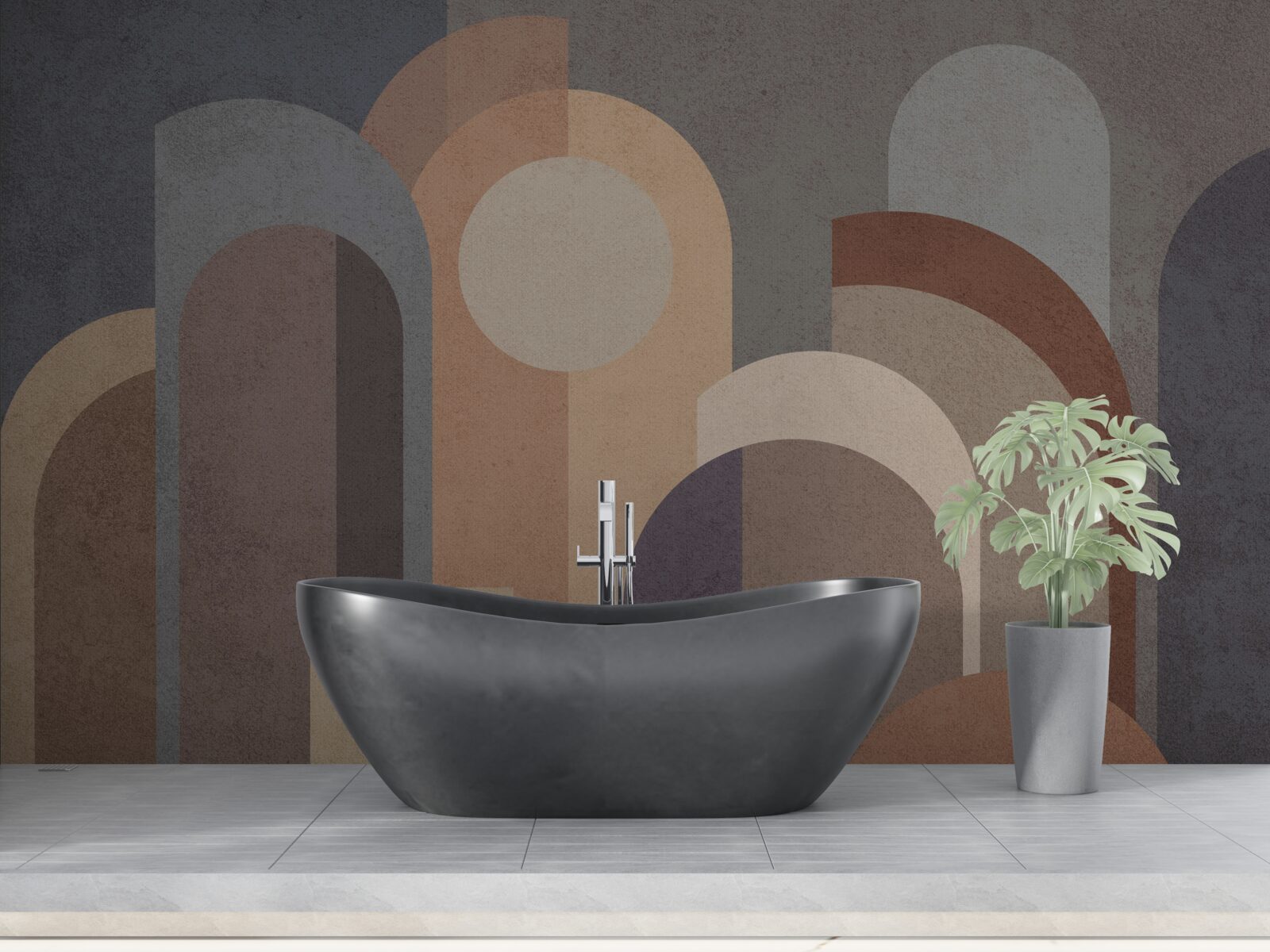 Фотошпалери абстрактне зображення осіннього лісу в сутінках