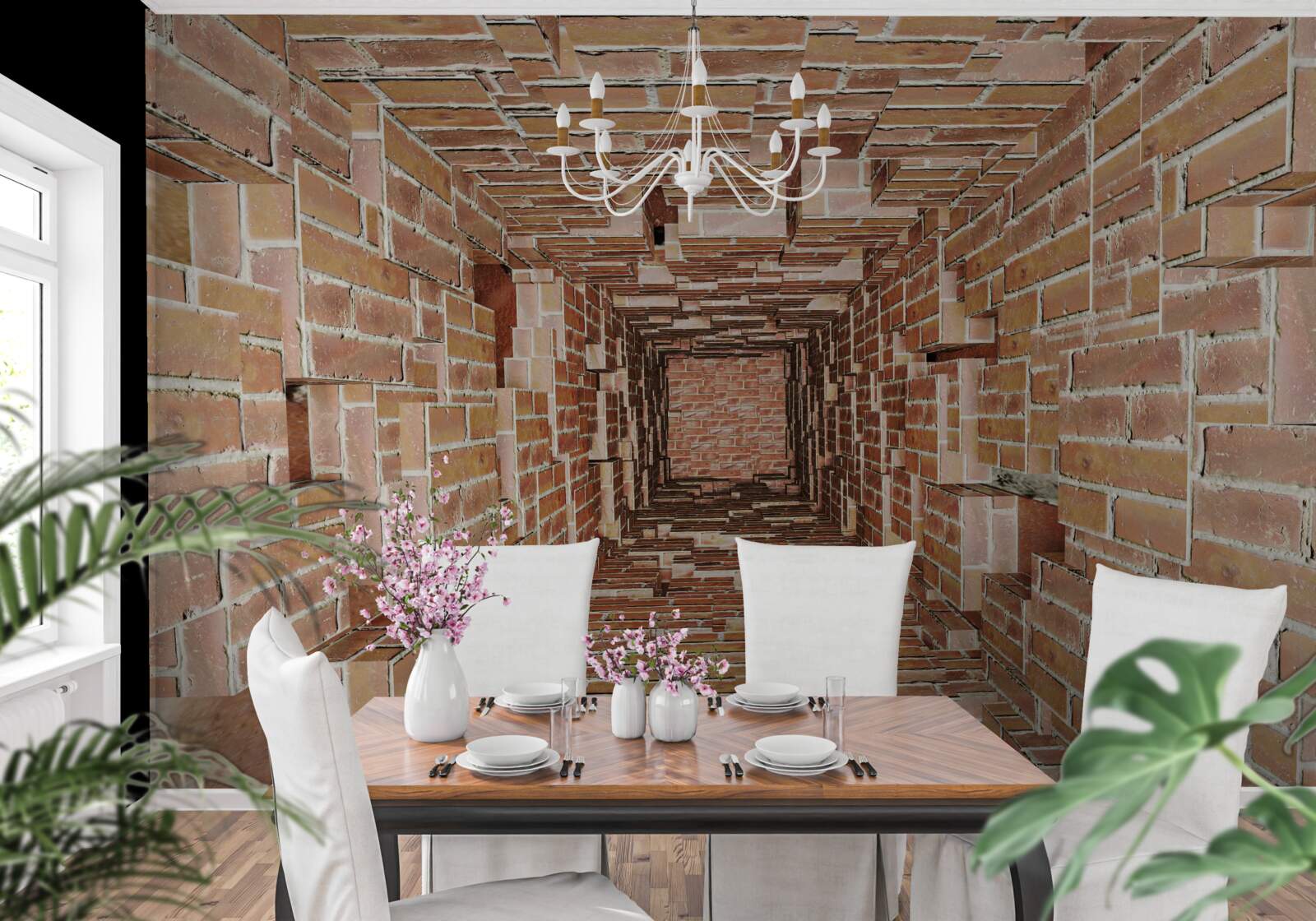 Фотошпалери вузькоформатна кладка колодязя