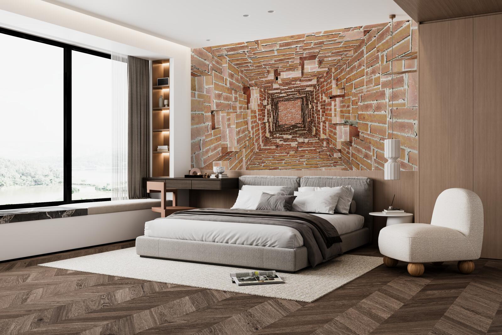 Фотошпалери вузькоформатна кладка колодязя